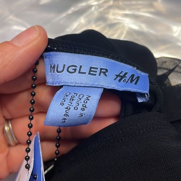 NWT Mugler x H and M collab woman’s knot detail one shoulder dress - Picture 7 of 11